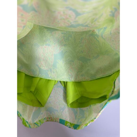 RLX Ralph Lauren Women Performance Golf Tennis Skort Skirt Green Pineapple Sz S - Picture 7 of 9